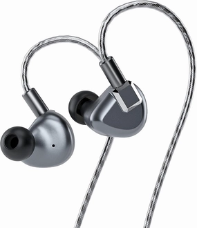 Letshuoer S12 in-Ear Headphones 14.8mm Planar Magnetic Driver Wired in-Ear HiFi Earphones for Smartphones/PC/Tablet (3.5mm Connector, Gun Metal Grey)