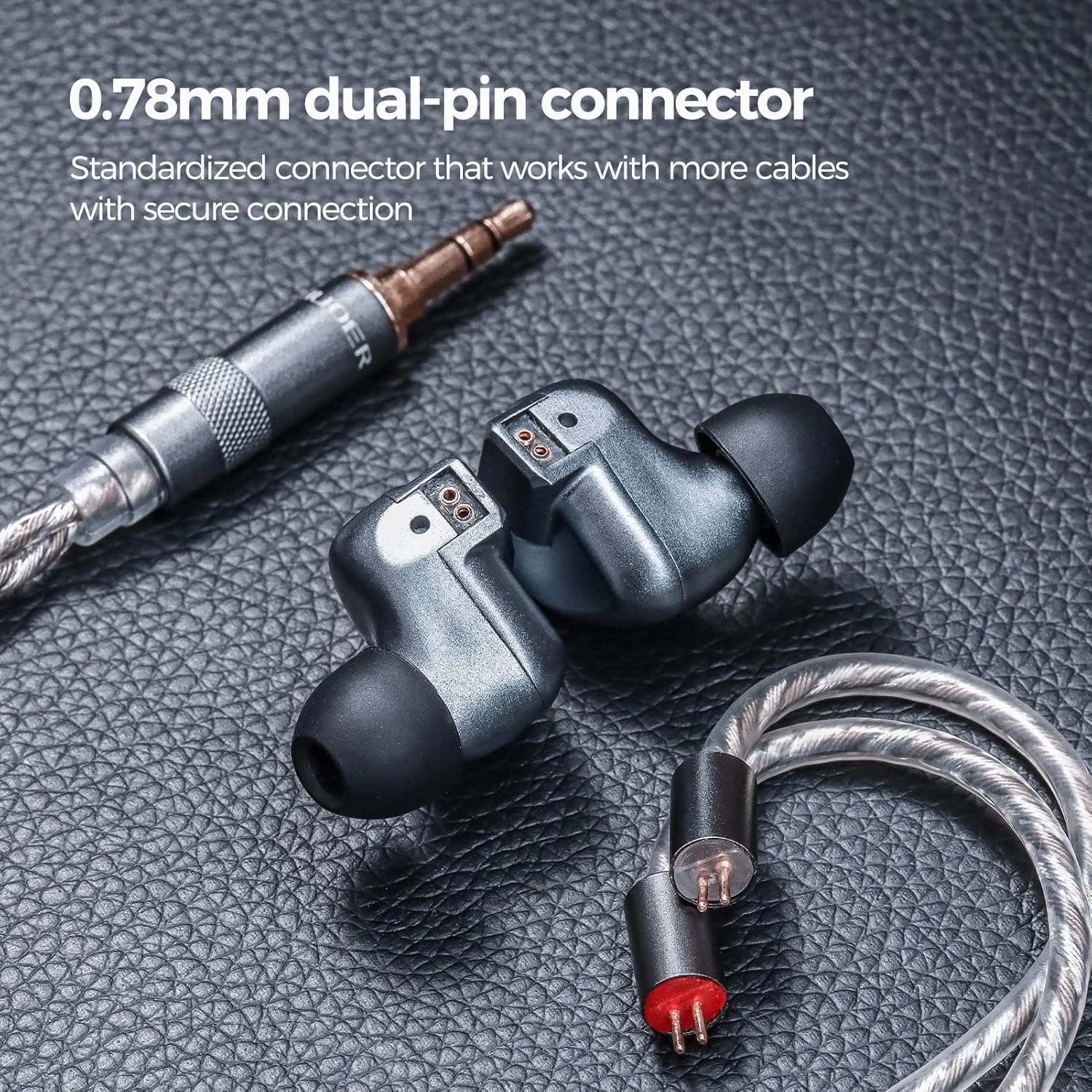 Letshuoer S12 in-Ear Headphones 14.8mm Planar Magnetic Driver Wired in-Ear HiFi Earphones for Smartphones/PC/Tablet (3.5mm Connector, Gun Metal Grey)