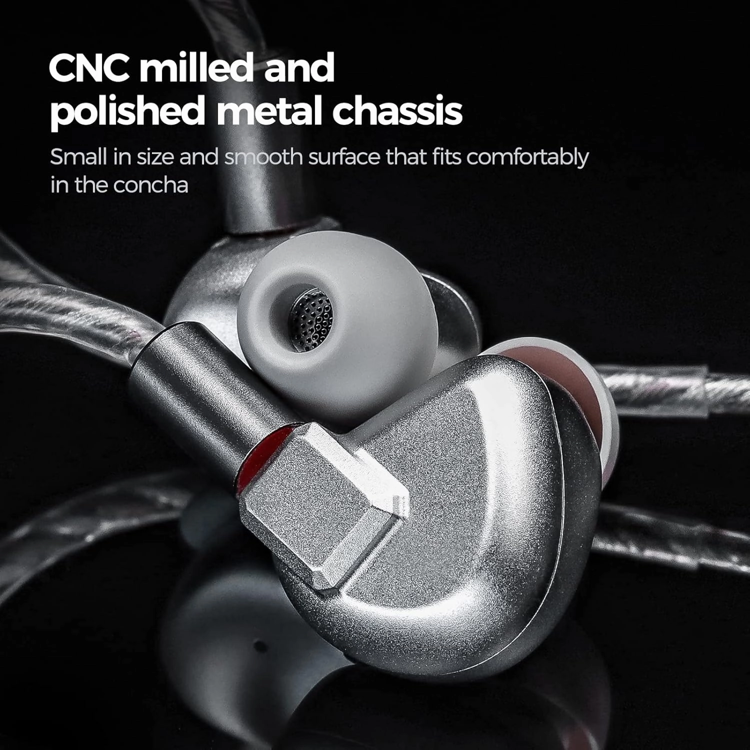 Letshuoer S12 in-Ear Headphones 14.8mm Planar Magnetic Driver Wired in-Ear HiFi Earphones for Smartphones/PC/Tablet (3.5mm Connector, Silver)