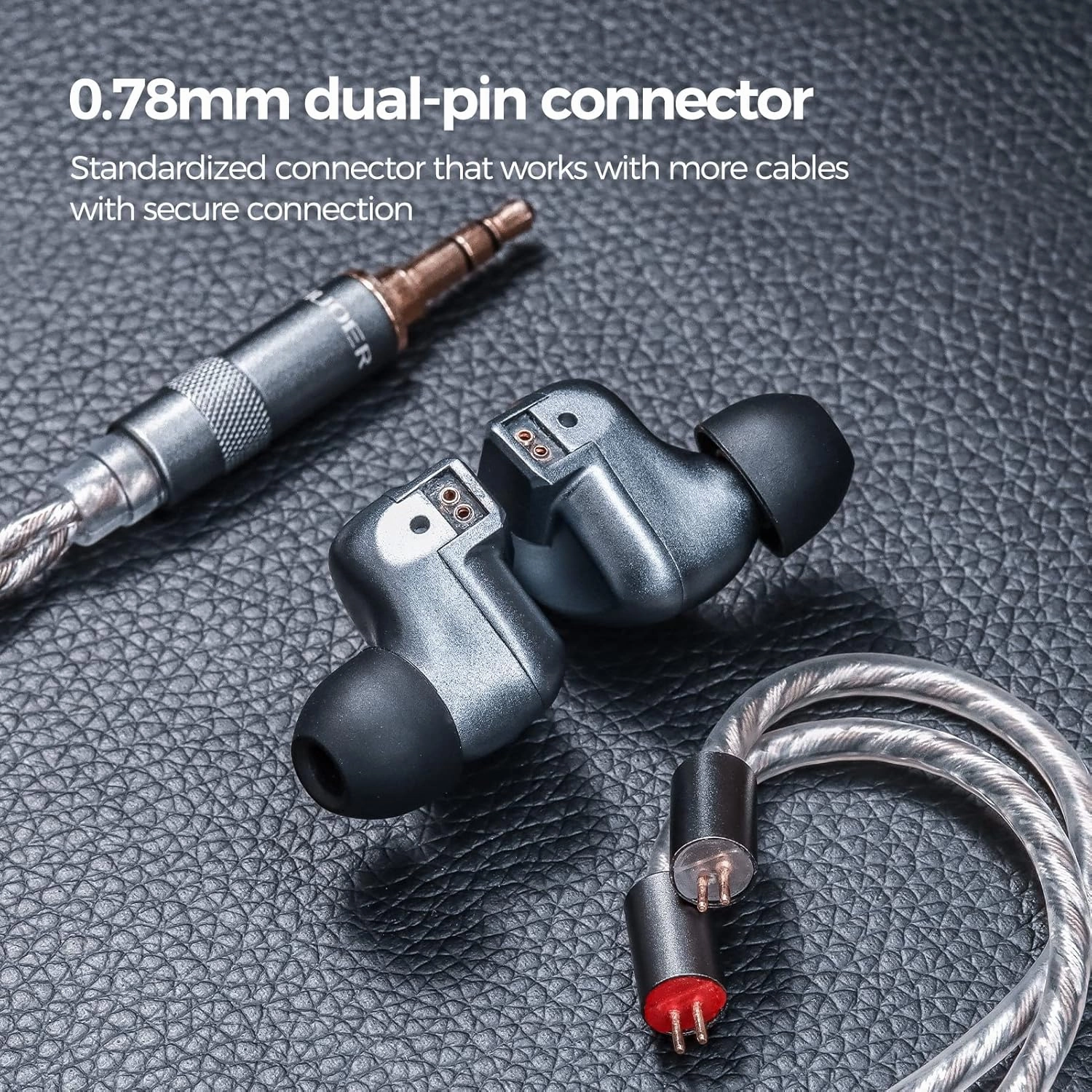 Letshuoer S12 in-Ear Headphones 14.8mm Planar Magnetic Driver Wired in-Ear HiFi Earphones for Smartphones/PC/Tablet (3.5mm Connector, Silver)
