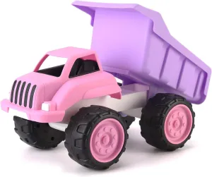 Liberty Imports Big Plastic Dump Truck in Pink Color for Toddlers and Girls - Large Tilting Dumper, Free Play Toy Vehicle for Kids Indoor and Outdoor Imaginative Play