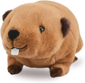 Lifelike Beaver Stuffed Animal with Big Front Teeth Animated Plush Nutria Toy Doll Super Realistic Beaver Act Like Real Excellent Gifts for Kids Birthday Party or Stuff Collection 15 Inches (Large)