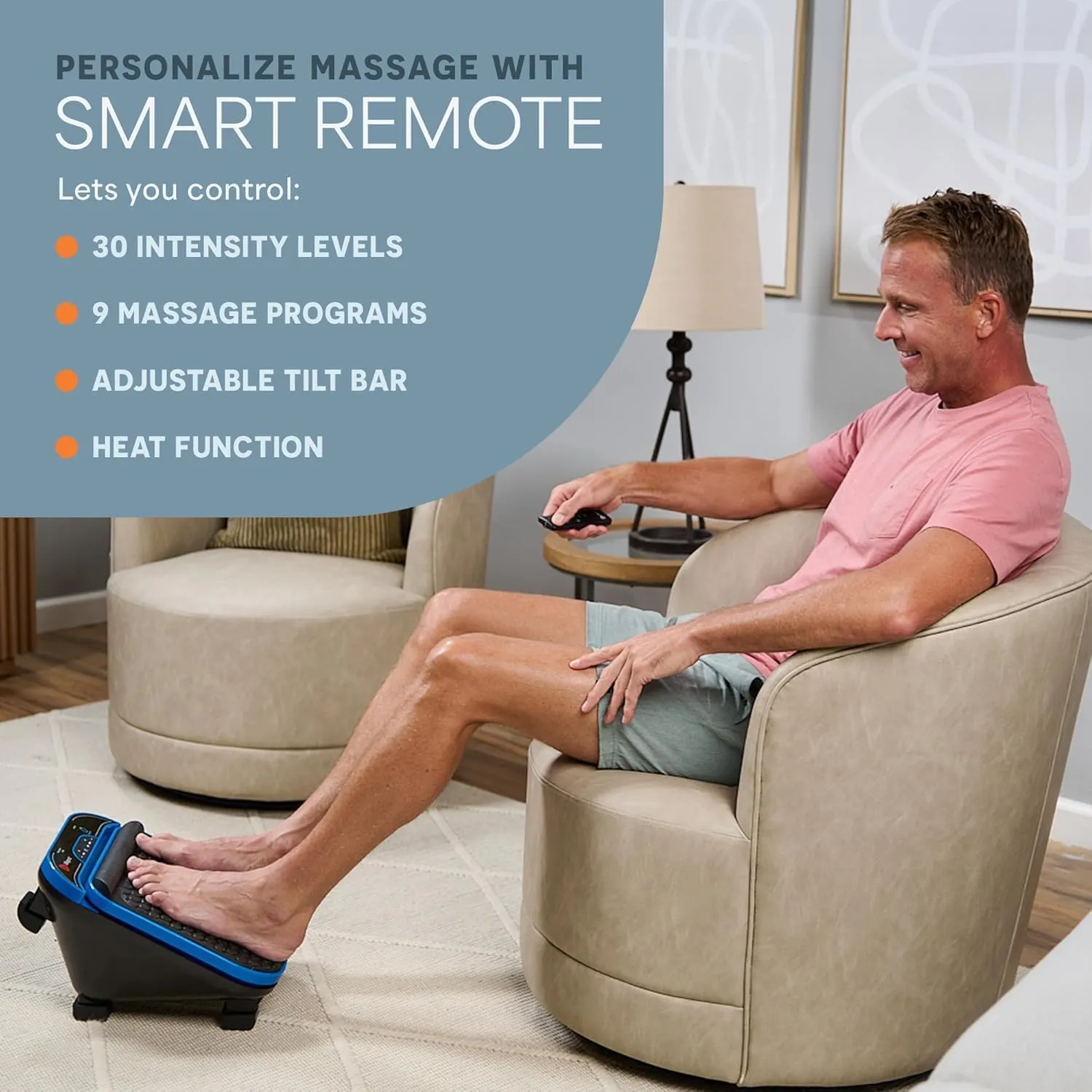 LifePro Foot Massager for Neuropathy - Relaxing Calf and Foot Therapy with Heat Option for Maximum Soothing Relief - Massager for Blood Circulation and Revitalization