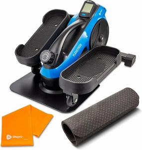 Lifepro Under Desk Elliptical Exercise Machine – Mini Bike Elliptical for Low Impact Leg & Arm Movement – Quiet Magnetic Resistance, LCD Display – Compact Seated Workout for Seniors