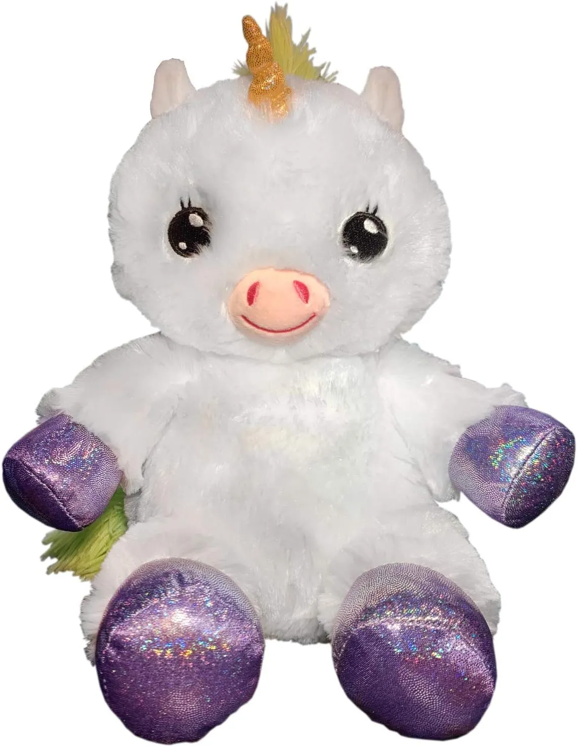 Light Up Musical White Unicorn Bedtime Plush - Press Button to Activate - Lights Up in Rainbow Lights and Plays (3) Different Lullabies