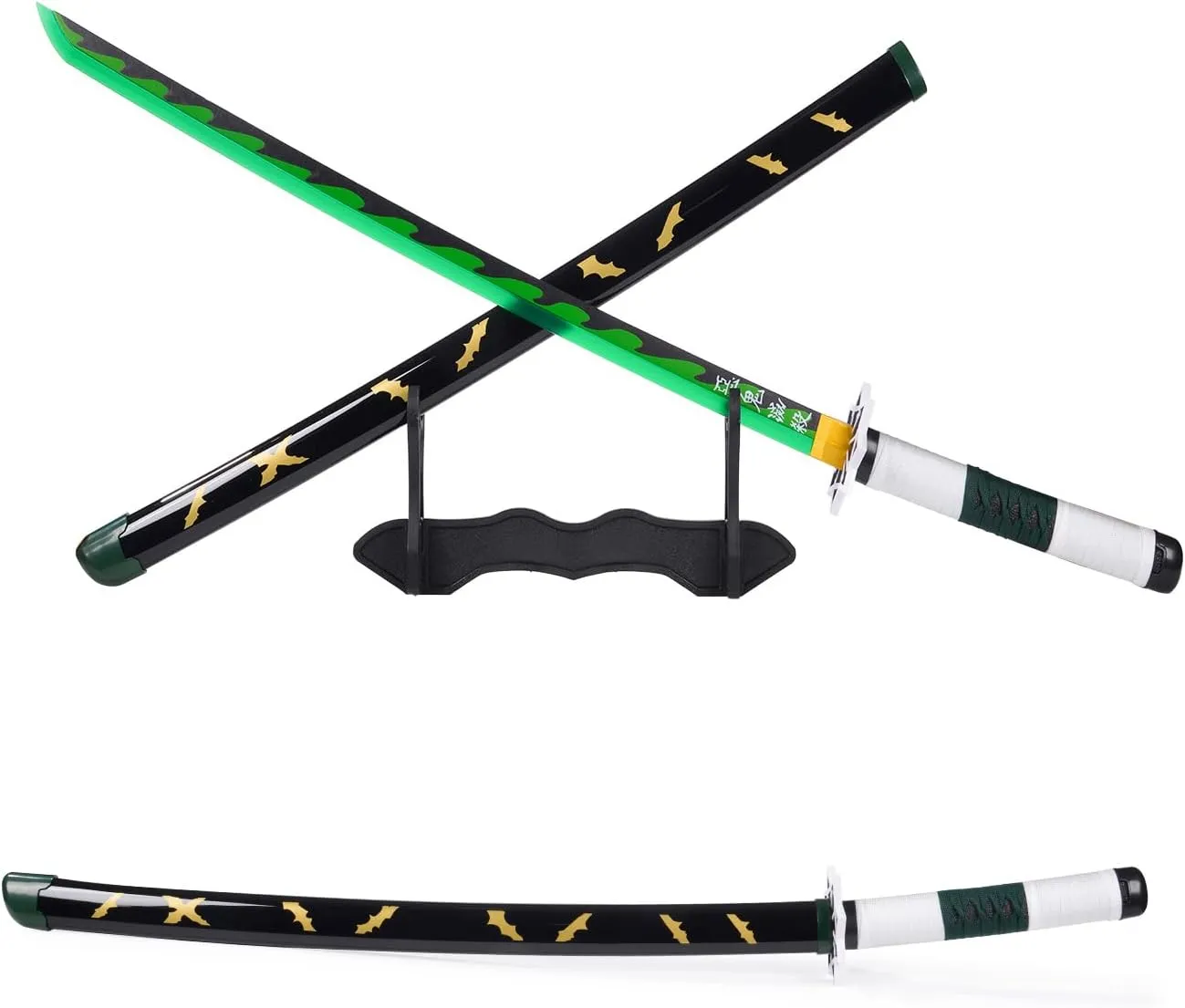 Light-Up Sanemi Sword Replica with Rechargeable Battery, 30 Inch LED Katana with Display Stand, and Belt,Wands for Cosplay and Collection, Perfect for Halloween and Gift