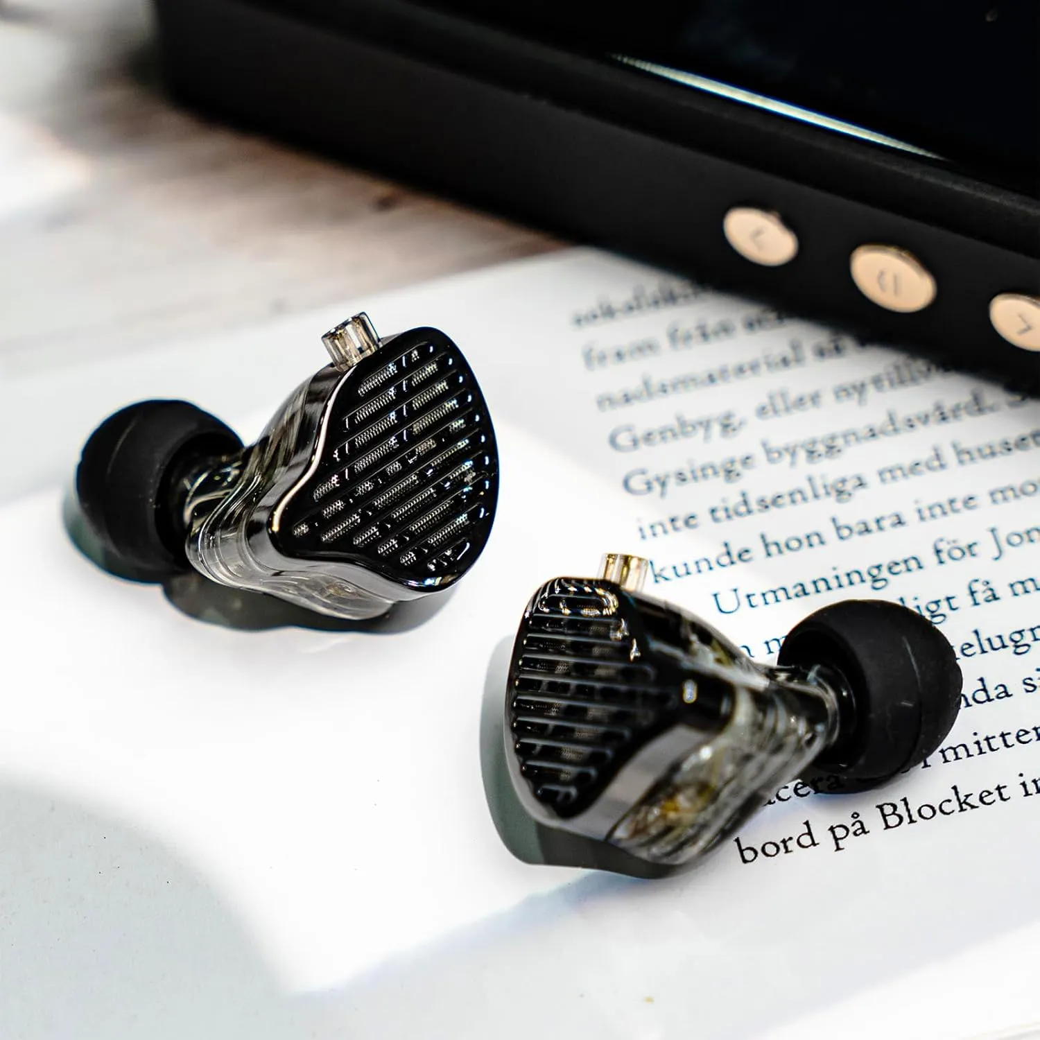Linsoul KZ x HBB PR2 13.2mm Planar Driver in Ear Monitor, HiFi IEM Earphones with N52 Magnet Array, Nanoscale Diaphragm, Detachable 2 Pin Silver-Plated Cable for Gaming Audiophile (Black, with Mic)