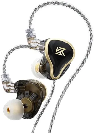 Linsoul KZ ZAS 7BA 1DD in-Ear Monitor, HiFi Bass Earbuds, Gaming Earbuds, Hybrid IEM Earphones with Recessed 2pin Cable for Audiophile Musician(Without Mic, Black)
