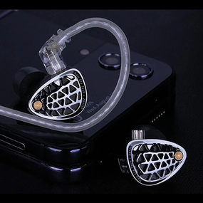 Linsoul KZ Zenith in Ear Monitor,Flagship New Generation Dynamic Driver IEM Earphones,HiFi Wired Earbuds with Metal Faceplate,Detachable Recessed 2Pin Cable for Musician Audiophile (with Mic)