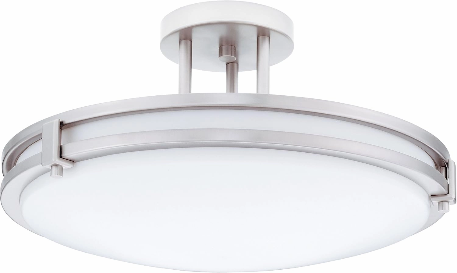 Lithonia Lighting 11752 BN M4 Saturn Round 2-Light Energy Star 16-Inch Semi Flush Light, Brushed Nickel