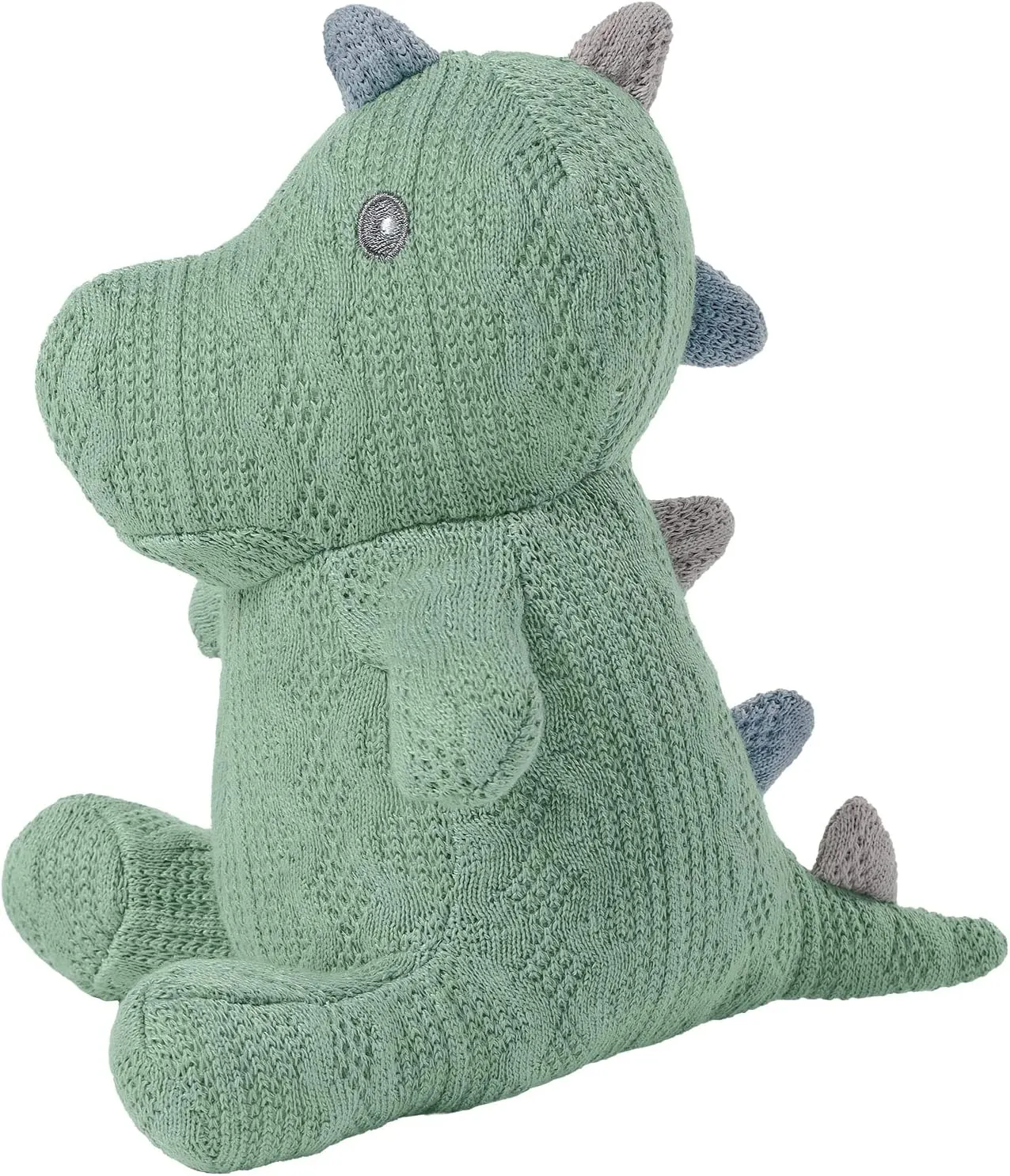 Littleforbig Cute Dinosaur Stuffed Woolen Animals Plush Toy Stuffed Dinosaur Plush Doll Gifts (Green, 7.8 Inch)
