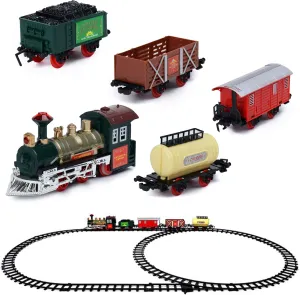 Locomotive Christmas Tree Toy Train Set with Sounds and Light for Around Under The Tree