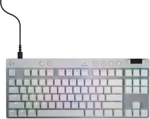 Logitech G PRO X TKL Rapid Tenkeyless Wired Gaming Keyboard with Magnetic Analog Switches, RGB - White, PC Gaming Keyboards, Pro