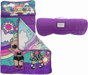 LOL Surprise! 24"(W) X 45"(L) Soft Toddler Nap Mat with Pillow and Blanket Perfect for Preschool, Daycare, and Travel (100% Official Licensed Product)