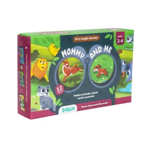 LoveDabble Mommy and Me On A Jungle Journey: Enjoy Two Enchanting Puzzles, Frame The Friendly Fairy Cardboard Learning Puzzles for Schools Birthday Gifts for Kids