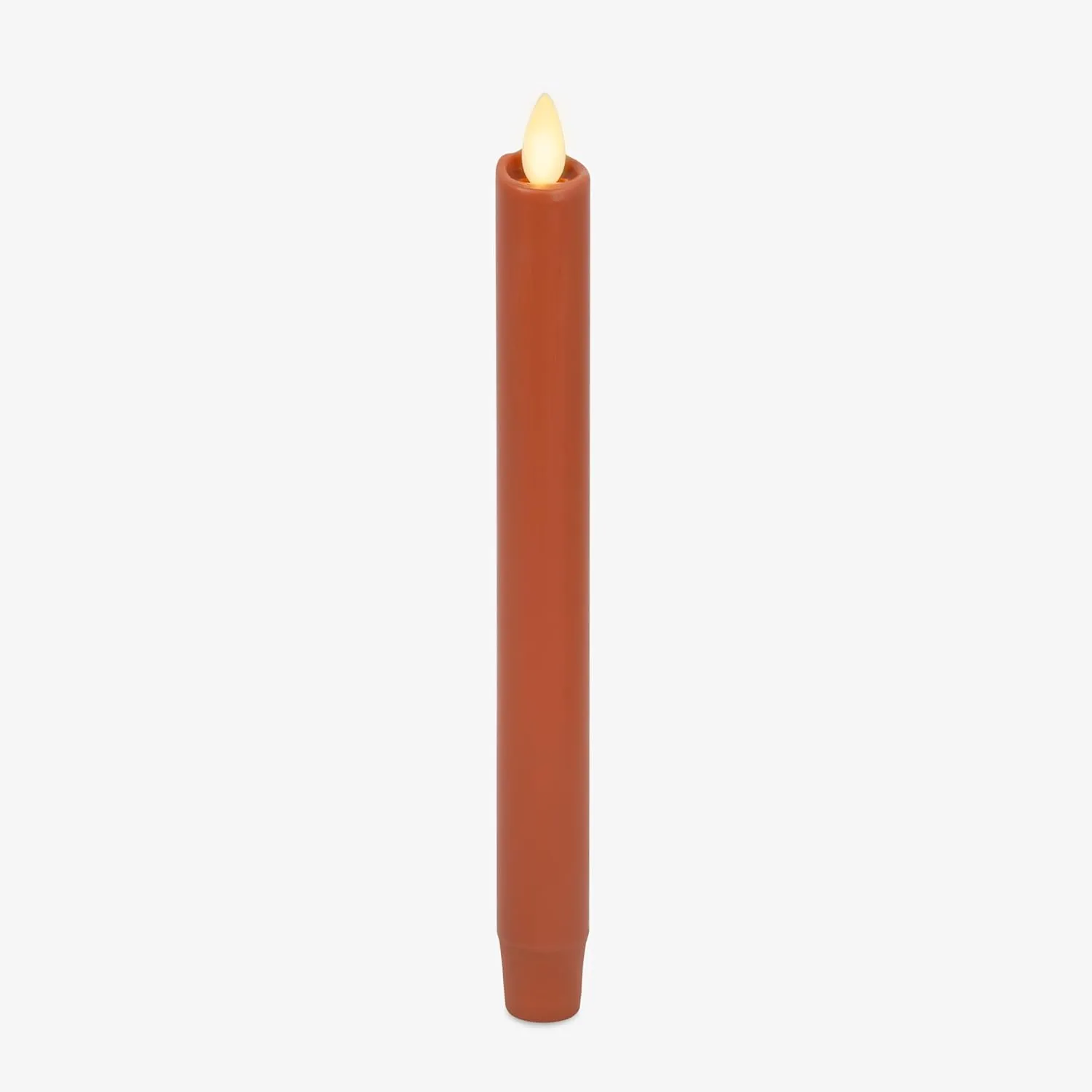 Luminara - Flameless Battery Operated Taper Candle - Adobe Smooth - Pack of 1-1x9.5 - LED Flickering Flame - Realistic Safe for Home Kids and Pets