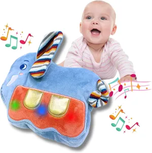 Lumio Interactive Musical Plush Toy with Lights and Sounds - Sensory Toy for 3 6 9 12-18 Months and up, Perfect for Tummy Time Rhythm Learning (Guitar) (Piano)