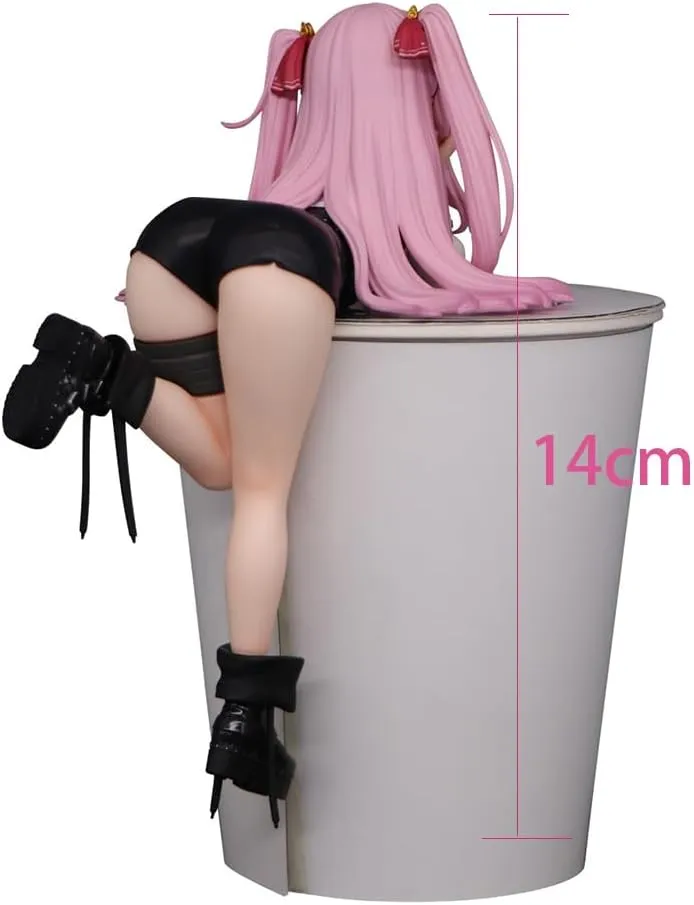 LUNK Nikke Yuni Figure Model 14cm PVC Statue Goddess Nikke Figure Pink Anime Girl Action Figure Desktop Ornaments Collectibles Gift