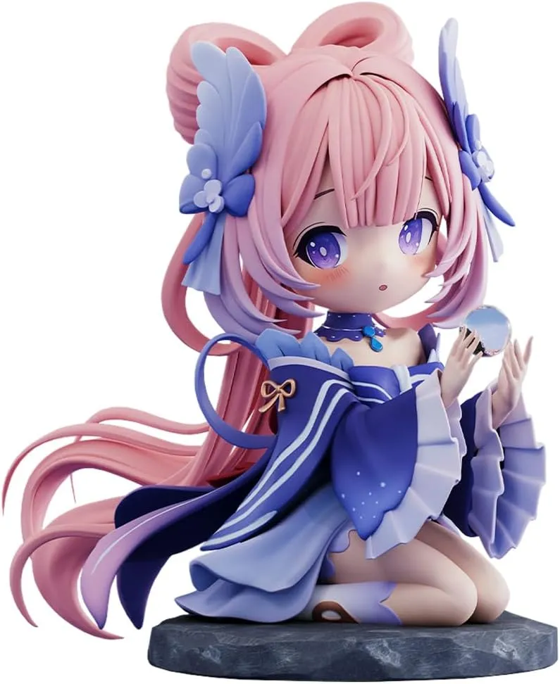 LUNK Sangonomiya Kokomi Figure Statue Anime Game Girl Action Figure Sangonomiya Kokomi Model Cute Cartoon Desktop Decoration Anime Collectible 13cm/5.1in