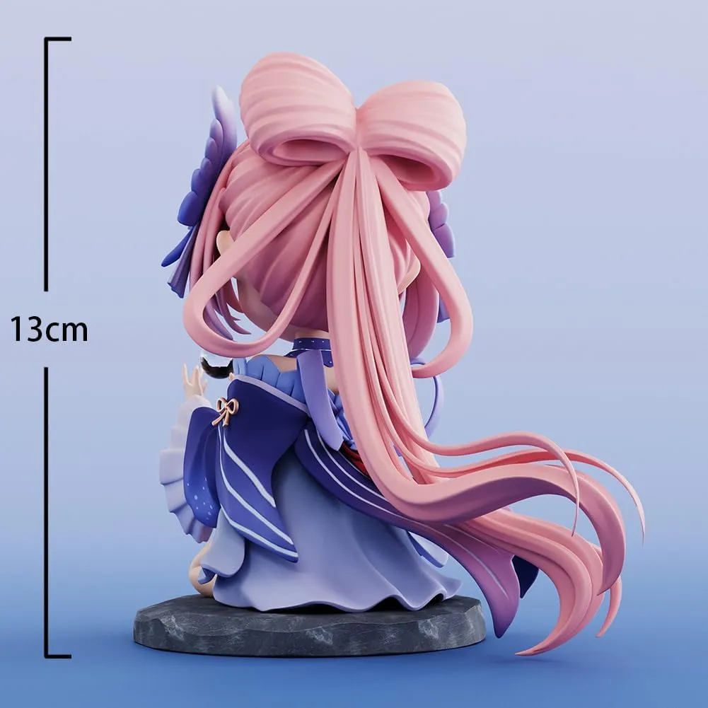 LUNK Sangonomiya Kokomi Figure Statue Anime Game Girl Action Figure Sangonomiya Kokomi Model Cute Cartoon Desktop Decoration Anime Collectible 13cm/5.1in