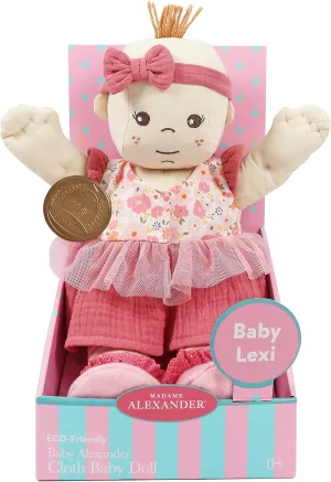 Madame Alexander12 Baby Lexi Cloth Doll, Light Skin Tone
