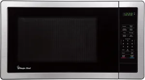 Magic Chef Countertop Microwave Oven, Small and Compact, 1000 Watt, 1.1 Cu Ft, Silver