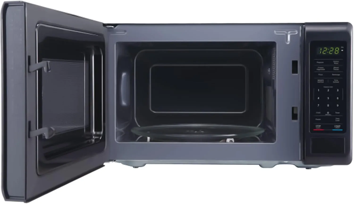 Magic Chef MC77MB Countertop Microwave Oven, Small Microwave for Compact Spaces, 700 Watts, 0.7 Cubic Feet, Black