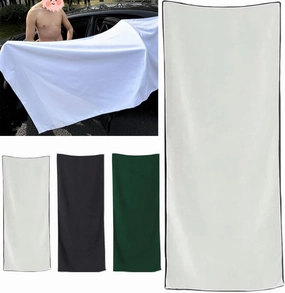 Magnet Towel, Outdoor Magnetic Bath Towel 30 x 75 in – Oversized Quick-Dry, Absorbent Sand-Resistant Beach Towel with Magnetic Closure for Camping, Yoga, Travel – Portable Changing Towel (White)