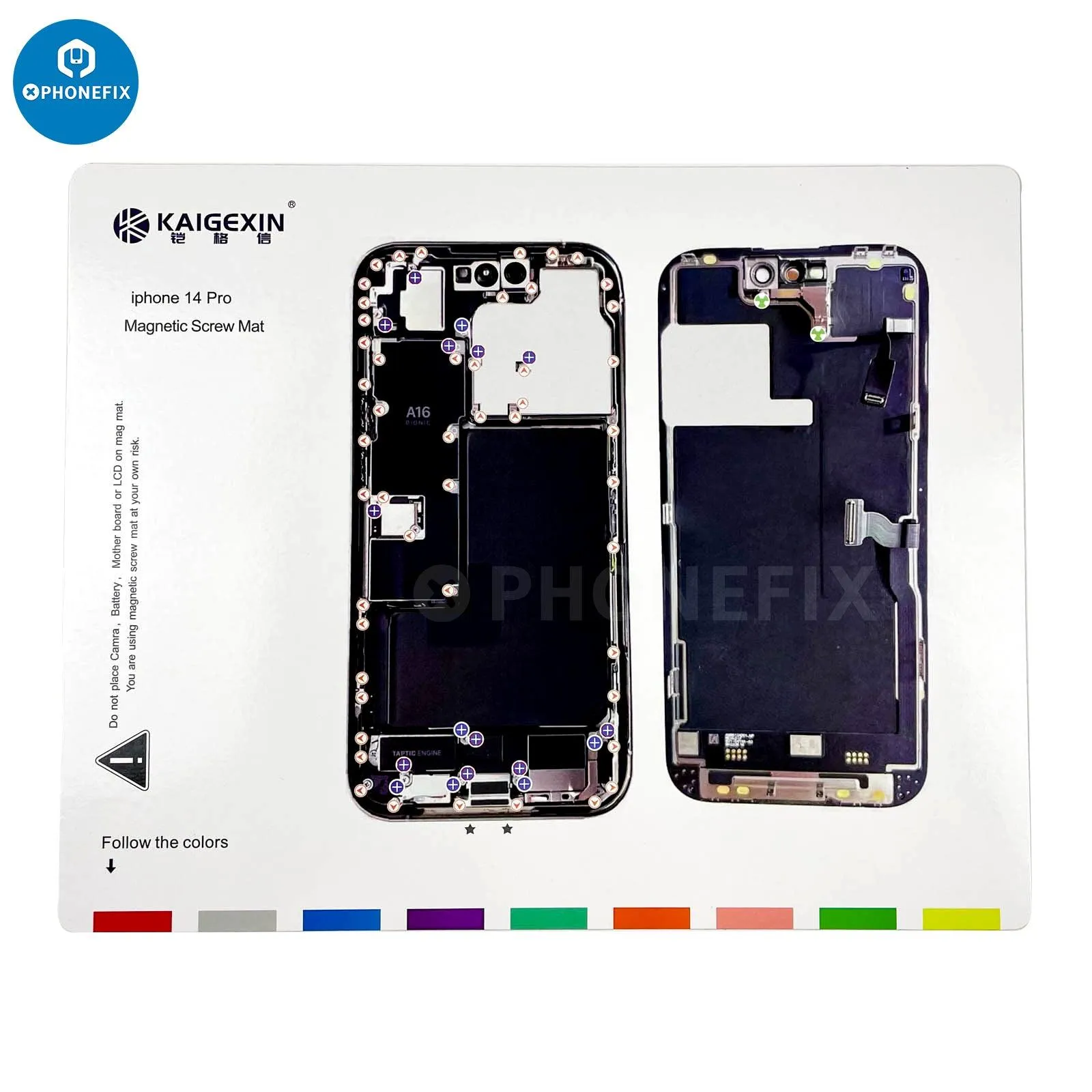 Magnetic Screw Mat Parts Storage Pad For iPhone 12-14 Pro Max