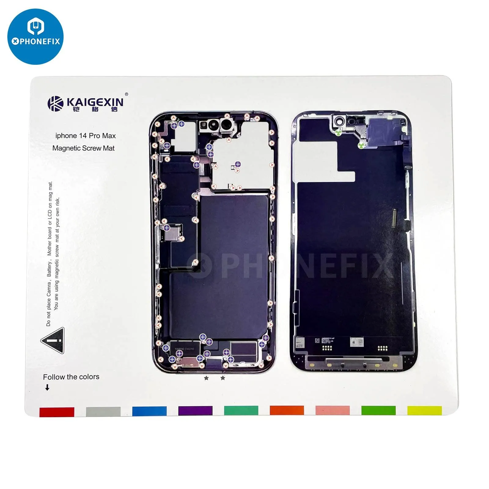 Magnetic Screw Mat Parts Storage Pad For iPhone 12-14 Pro Max