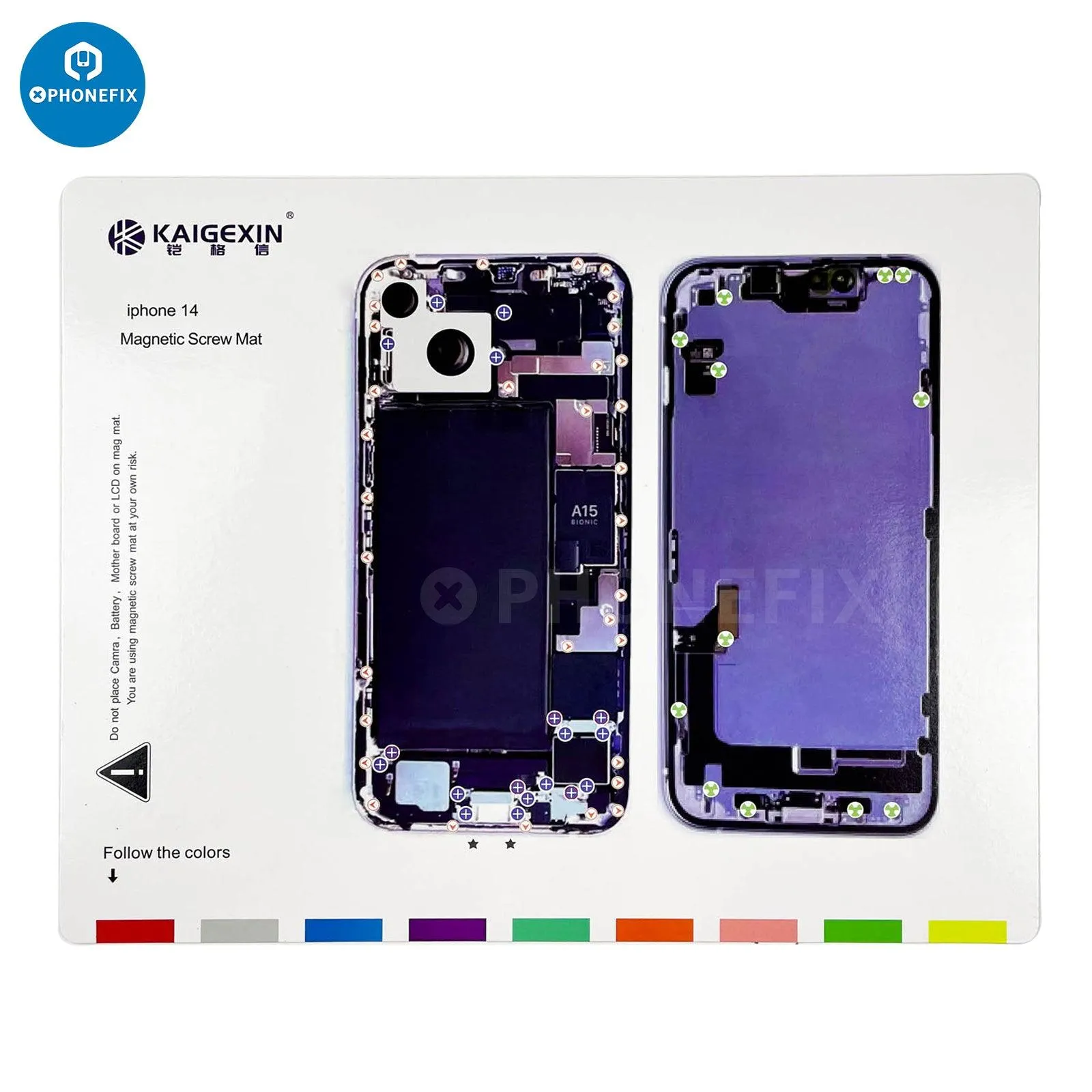 Magnetic Screw Mat Parts Storage Pad For iPhone 12-14 Pro Max