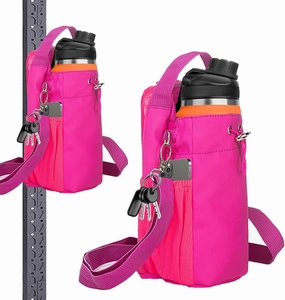 Magnetic Water Bottle Bag, Multiple Storage Pockets Adjustable Strap Magnetic Gym Bag, Made of Nylon Material for Gym and Work and Camping Hiking Sports