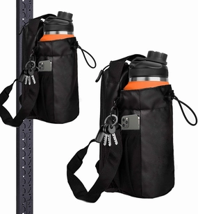 Magnetic Water Bottle Bag, Multiple Storage Pockets Adjustable Strap Magnetic Gym Bag, Made of Nylon Material for Gym and Work and Camping Hiking Sports