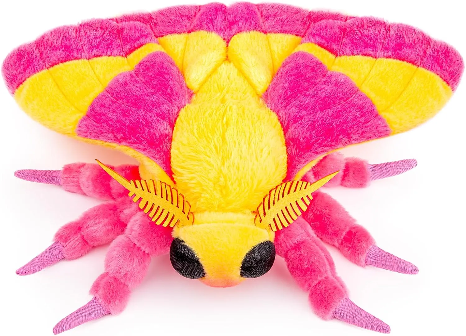 Maple Leaf Moth Plush, Cute Yellow Moth Toy, Soft Plush Animal, Flying Animal Holiday Decor for Boys and Girls, 16in