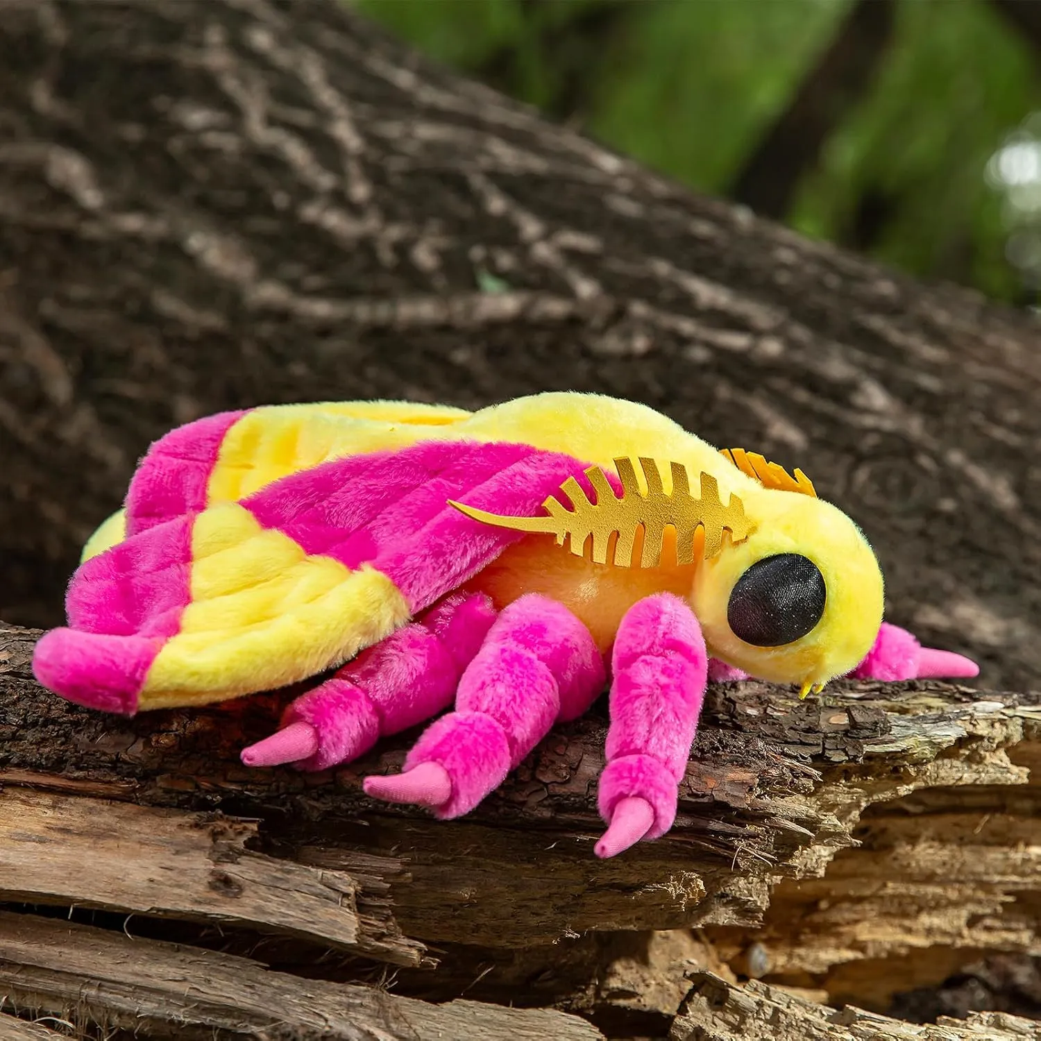 Maple Leaf Moth Plush, Cute Yellow Moth Toy, Soft Plush Animal, Flying Animal Holiday Decor for Boys and Girls, 16in