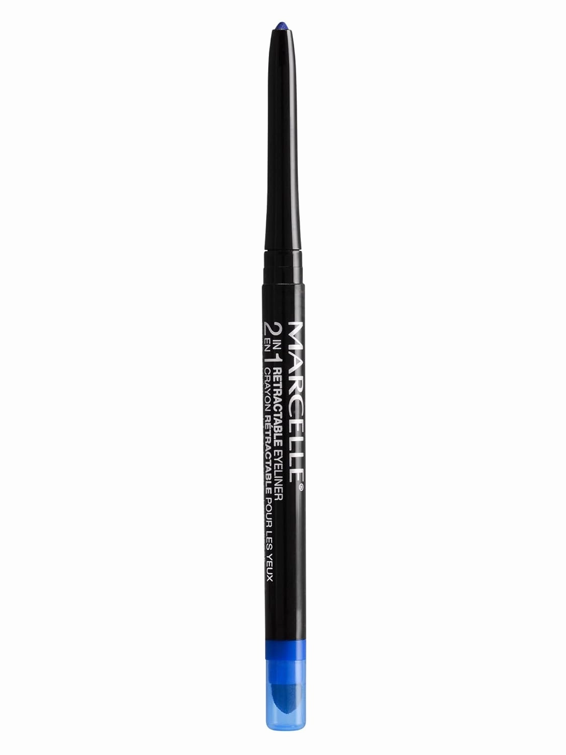 Marcelle 2-in-1 Retractable Eyeliner, Azurite, Waterproof, Easy-To-Smudge, Smokey Eye, Long-Lasting 12h, Fragrance-Free, Hypoallergenic, Cruelty-Free, 0.31 g