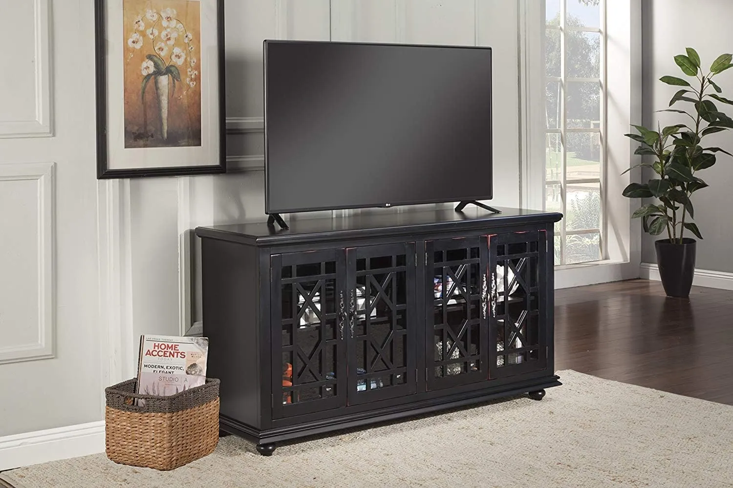 Martin Svensson Home Cassandra 63" TV Stand, Antique Black