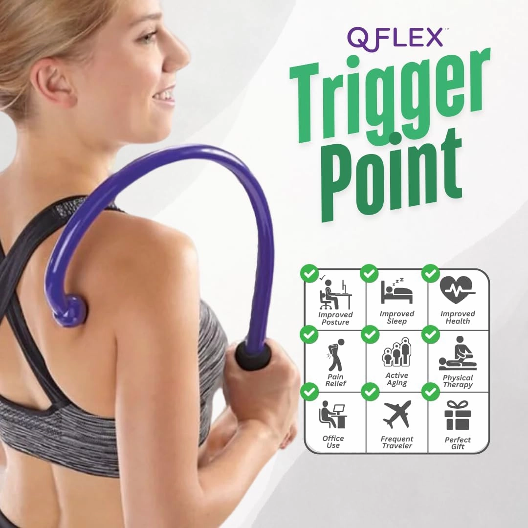 Massage Tool - Self-Massage Stick - Trigger Point Therapy, Muscle Care, Relaxation - Easy-to-Use Massager for Home & Travel - Seen On Shark Tank - Back, Neck, Shoulders, Feet - Great Gift Idea