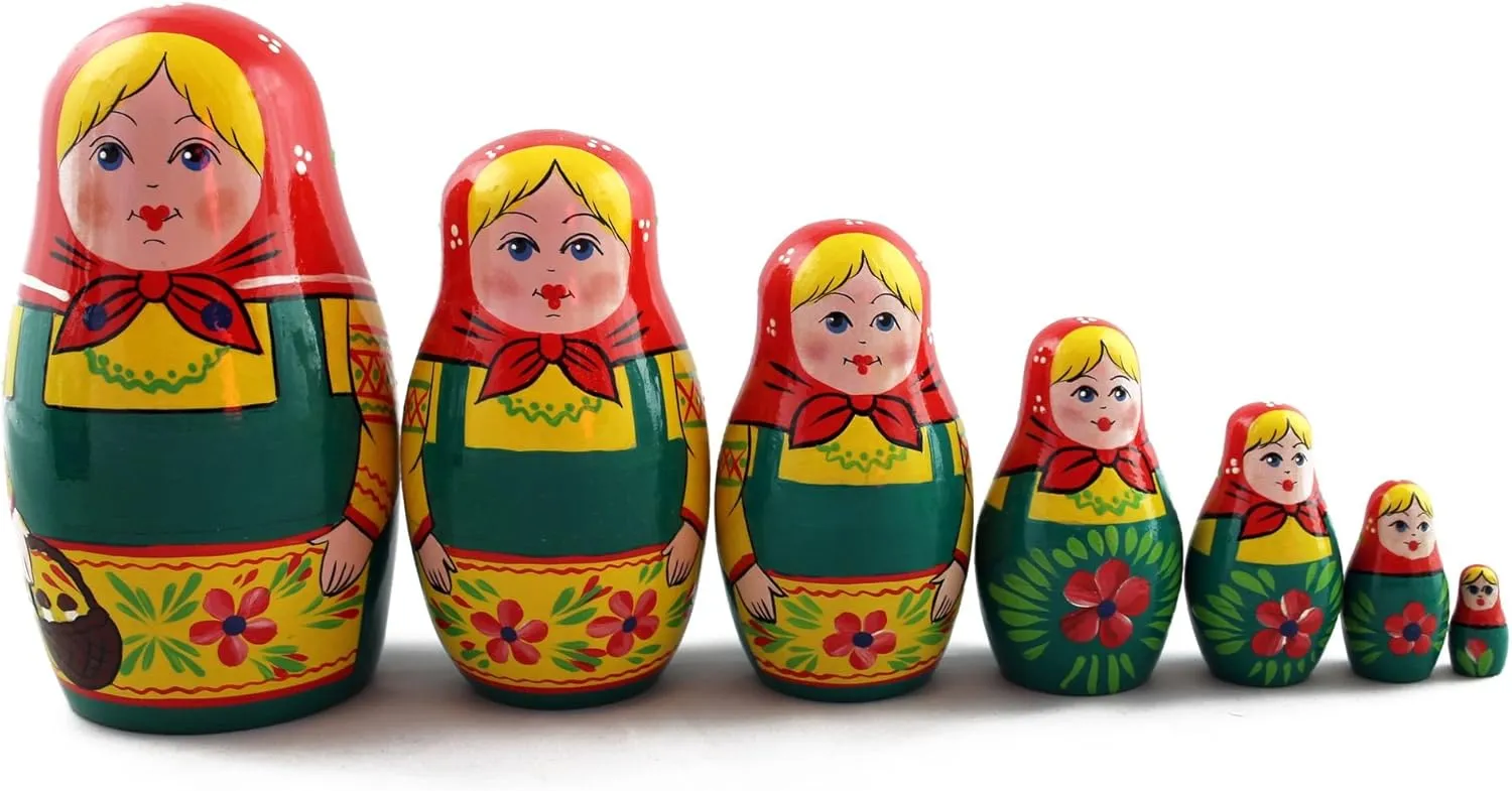 Matrioskas Russian Dolls Munecas Rusas Set 7 pcs