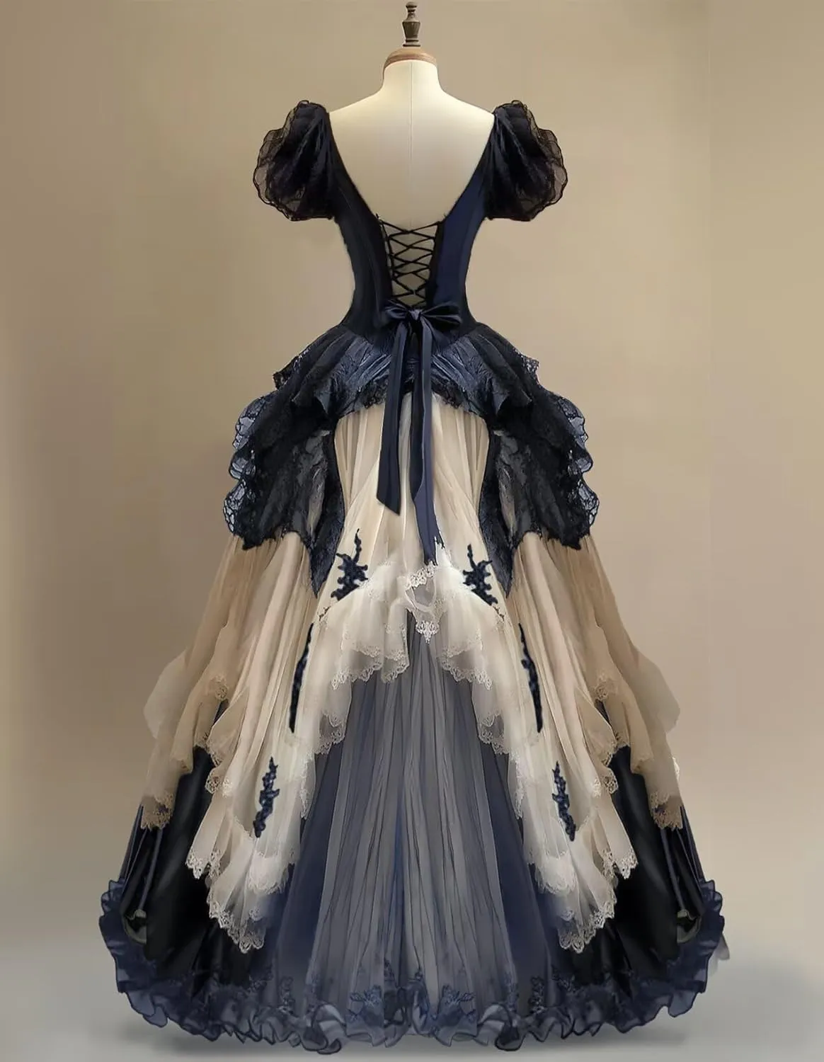 Mauuwy Gothic Victorian Wedding Dresses for Bride Sweetheart Corset Ruched Skirt Fairy Bridal Gown for Quinceanera