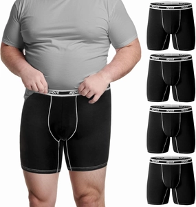 Men Big and Tall Underwear Boxer Briefs - Breathable Moisture Wicking Long Leg Underwear 2XL 3XL 4XL 5XL 6XL