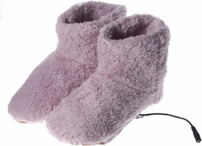Men's Women's USB Electric Heating Foot Warm Shoes Plush Hides and Washable Winter Warm Accessories