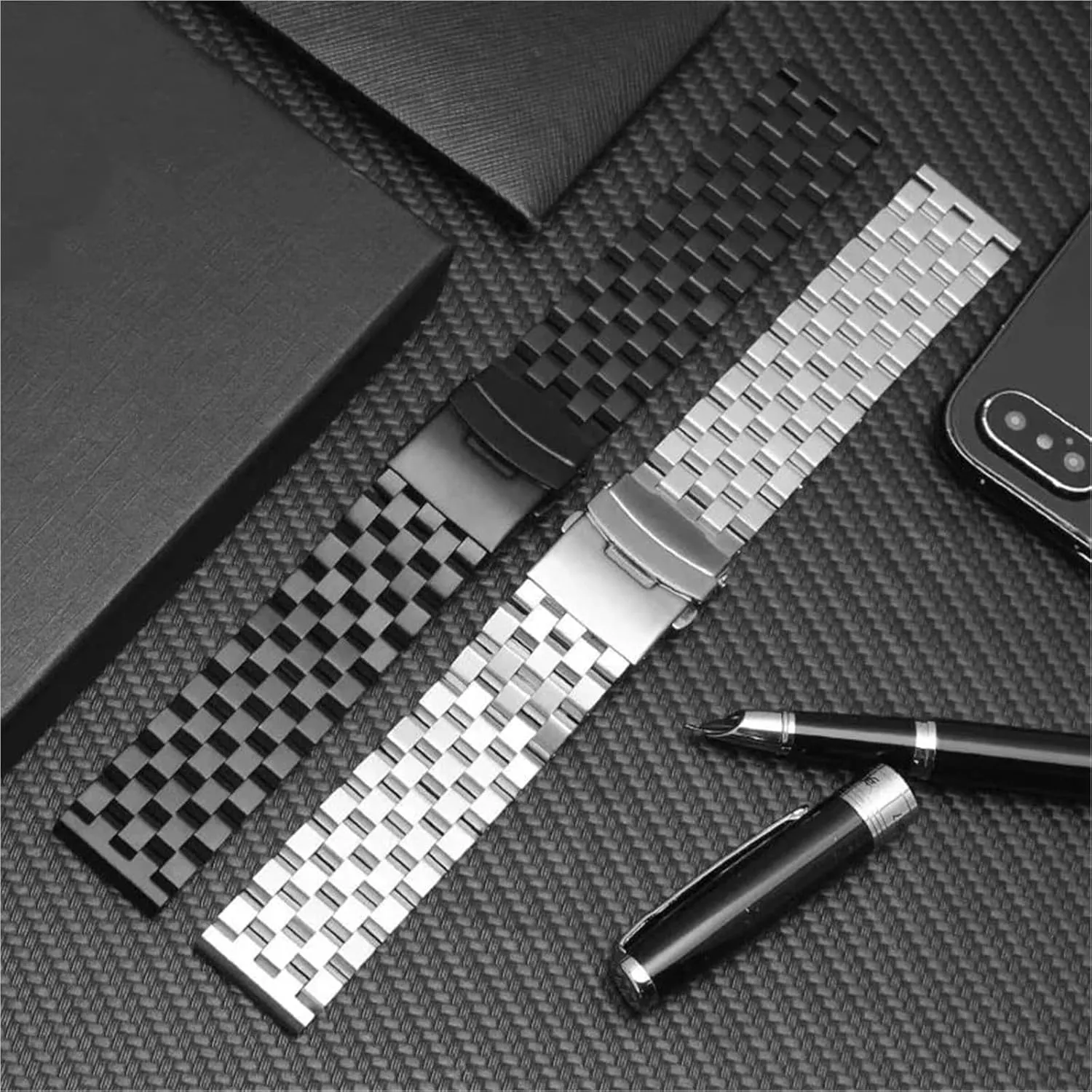 Metal Watch Band Quick Release Solid Stainless Steel Strap 20mm 22mm for Traditional Watch Smart Watch Men Women Bracelet