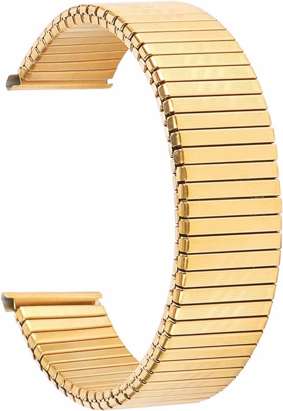 Metal Retractable Silver Gold Watch Band Wristband Stainless Steel Elastic Stretch Watch Band 18mm Universal Wristband Compatible Smart Watch