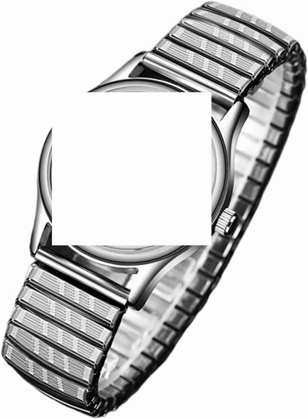 Metal Retractable Silver Gold Watch Band Wristband Stainless Steel Elastic Stretch Watch Band 18mm Universal Wristband Compatible Smart Watch