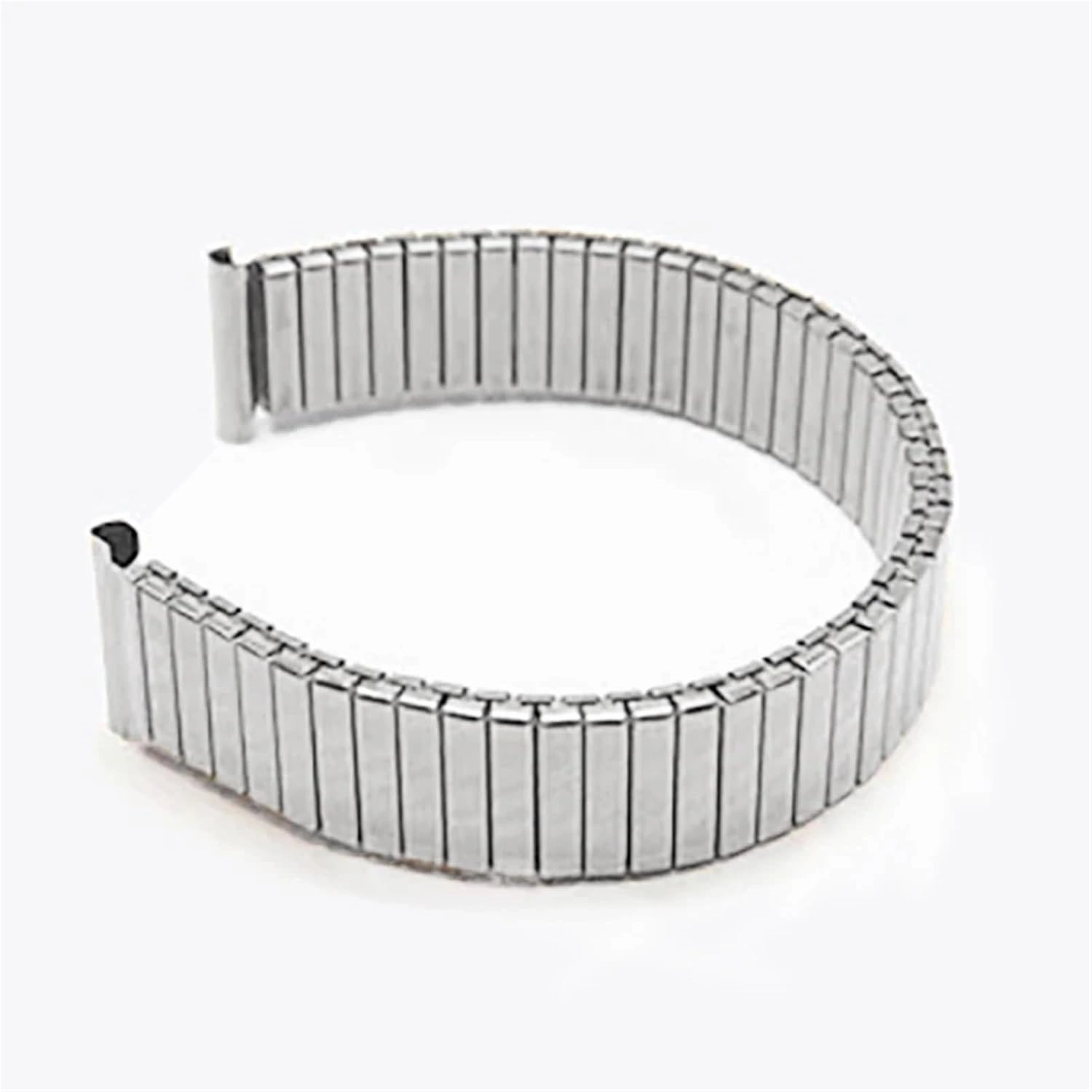 Metal Retractable Silver Gold Watch Band Wristband Stainless Steel Elastic Stretch Watch Band 18mm Universal Wristband Compatible Smart Watch