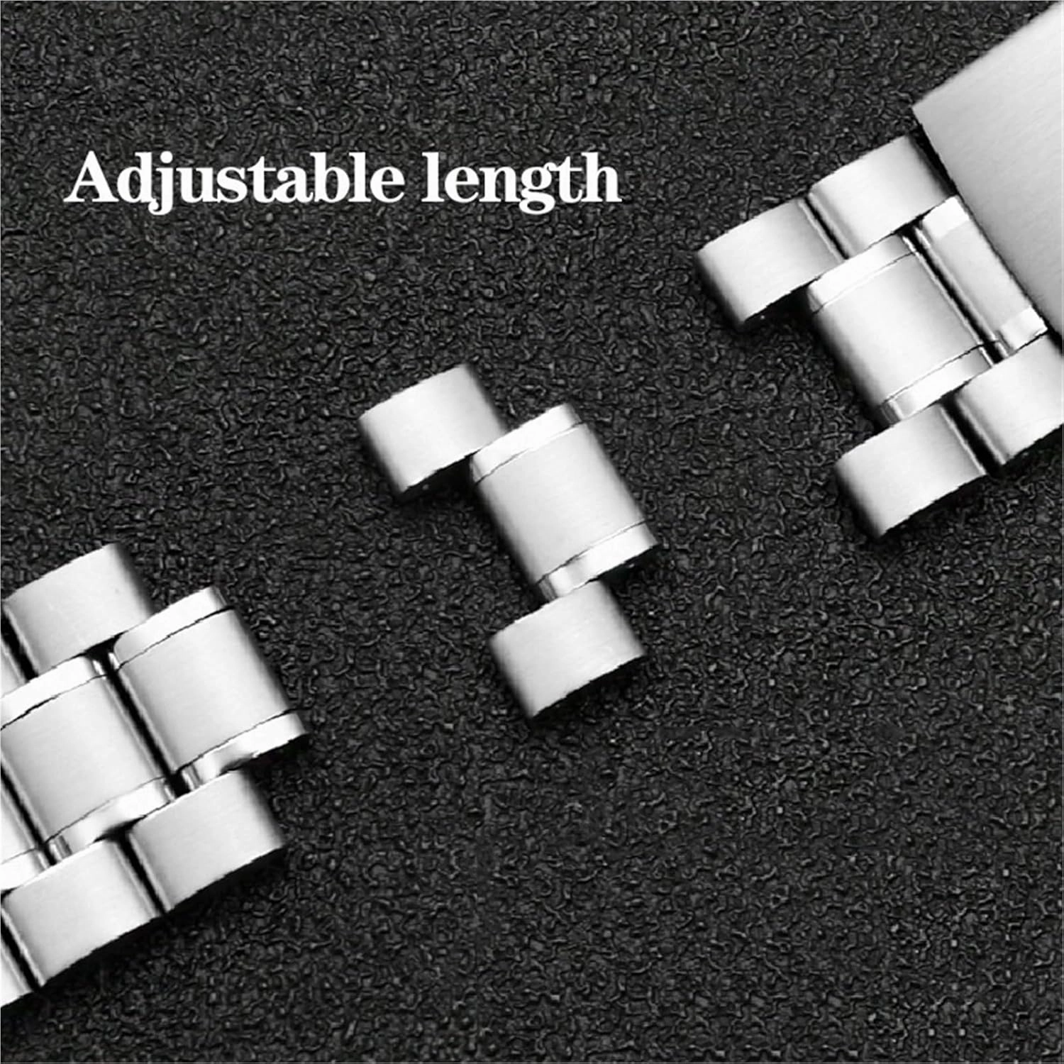 Metal Watch Band Stainless Steel Strap 20mm 22mm Folding Buckle Bracelet Strap for Smart Watch Traditional Watch Men Women Watch Accessories
