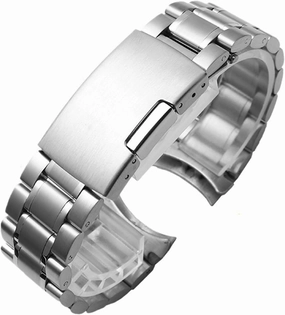 Metal Watch Band Stainless Steel Strap 20mm 22mm Folding Buckle Bracelet Strap for Smart Watch Traditional Watch Men Women Watch Accessories
