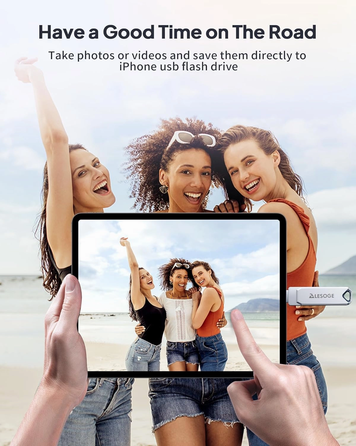 MFi Certified 128GB Flash Drive for iPhone Photo Stick USB Memory Stick Thumb Drives, High Speed USB Stick External Storage for iPhone/iPad/Android/PC