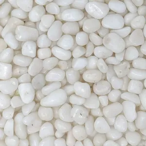 Midwest Hearth Decorative Polished White Pebbles 3/8" Gravel Size (5-lb Bag)